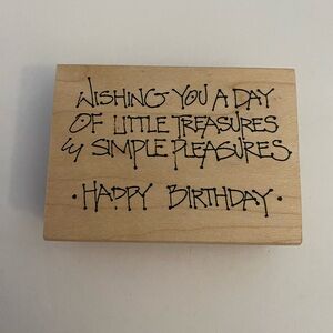 Printworks Collection Little Treasures G1153 rubber stamp Happy Birthday